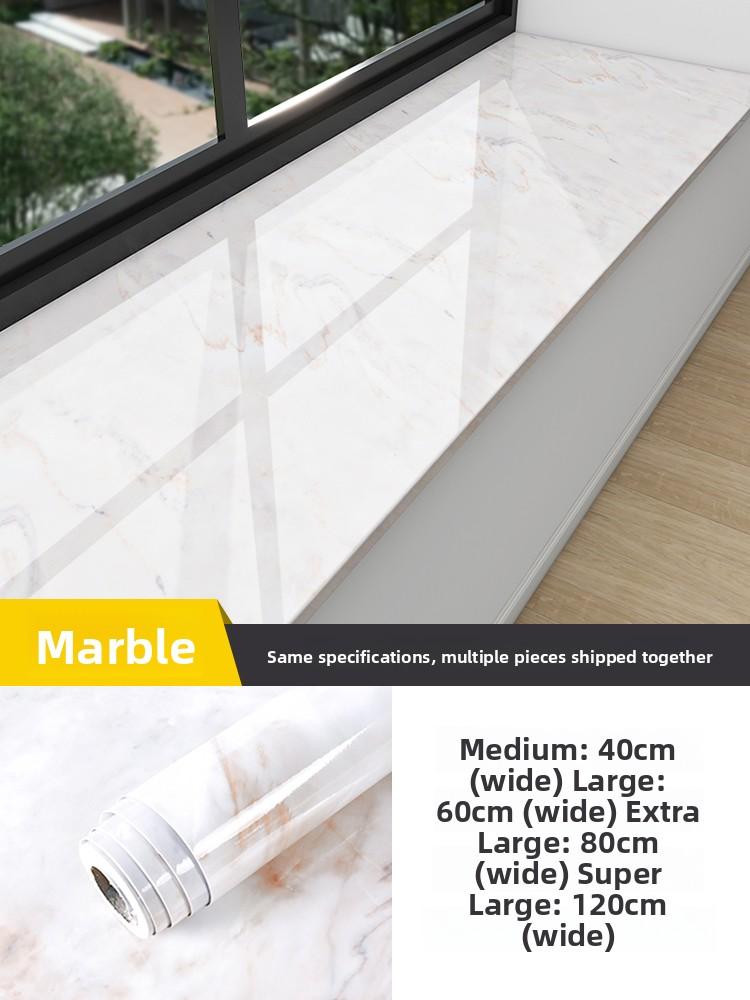 

Marble Window Sticker Thickened Waterproof Sun Protection Bedroom Window Sill Wall Paper Transformation Modern Simple St... Medium size 40cm wide