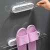 Punch-free Foldable Towel Bar Adhesive Hanging Slippers Organizer Storage Rack Door Mounted For Kitchen Shoes 46cm Long