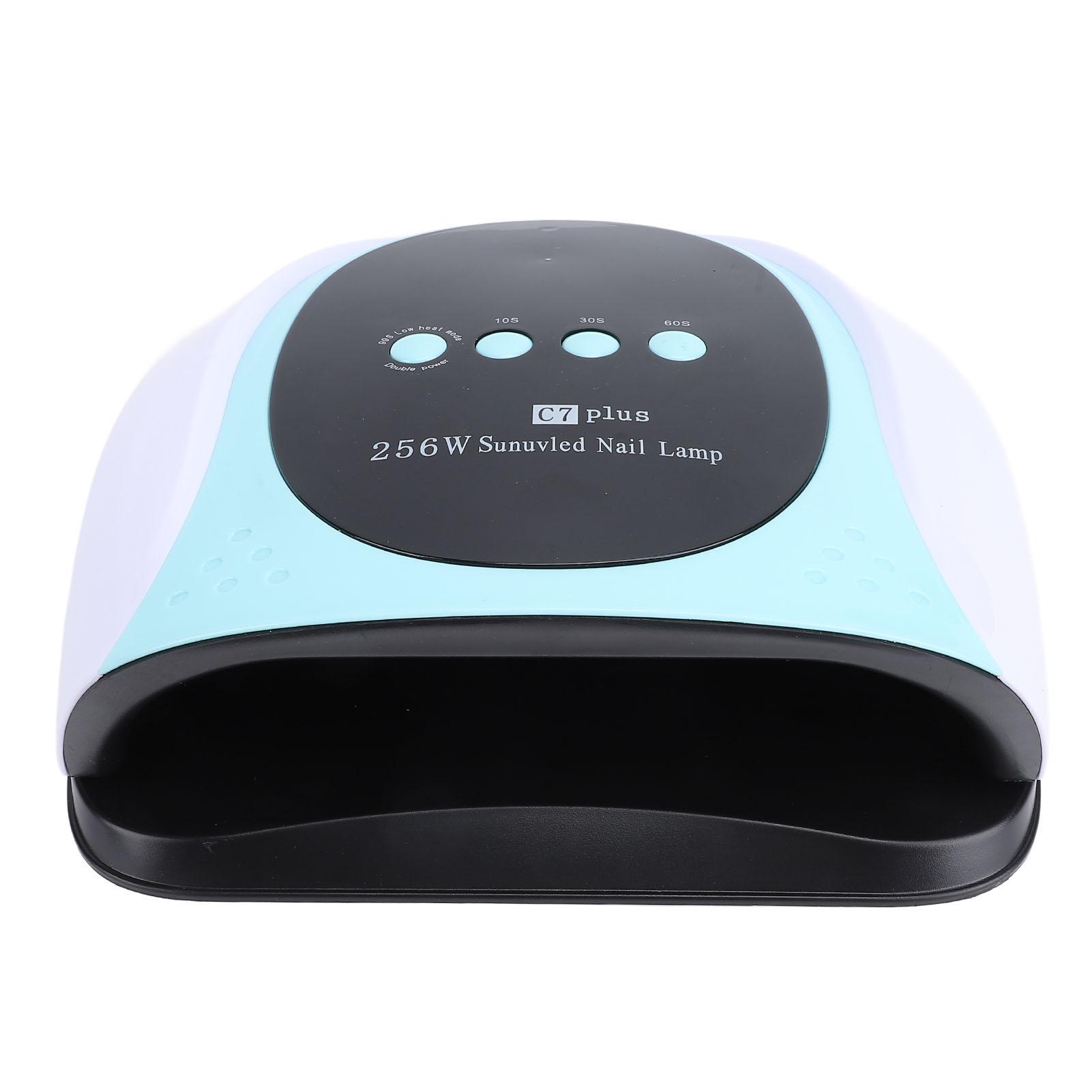 

Сушилка для ногтей 256 Вт с 3 настройками таймера, быстрая сушка, двойной источник света, портативная ручка, светодиодная лампа для ногтей с EU Plug