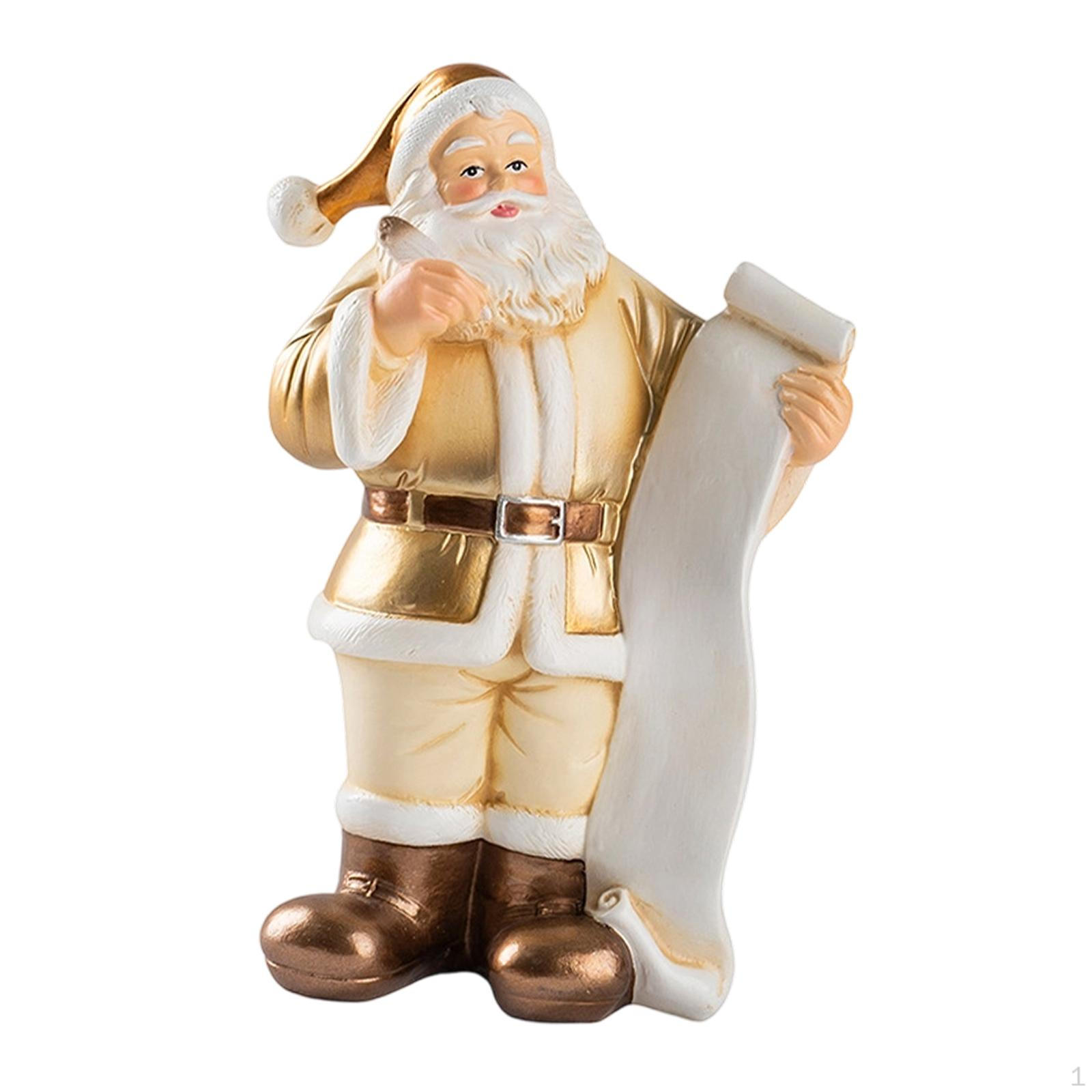 

Рождественская фигурка Санты 17,5 см Декоративный домашний декор Традиционное украшение Праздник золотой