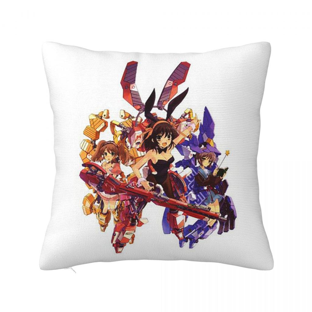 The Melancholy Of Haruhi Suzumiya Anime Square Pillowcase Cushion Cover Pillow Case Throw Pillow Cover for Home Bedroom Car