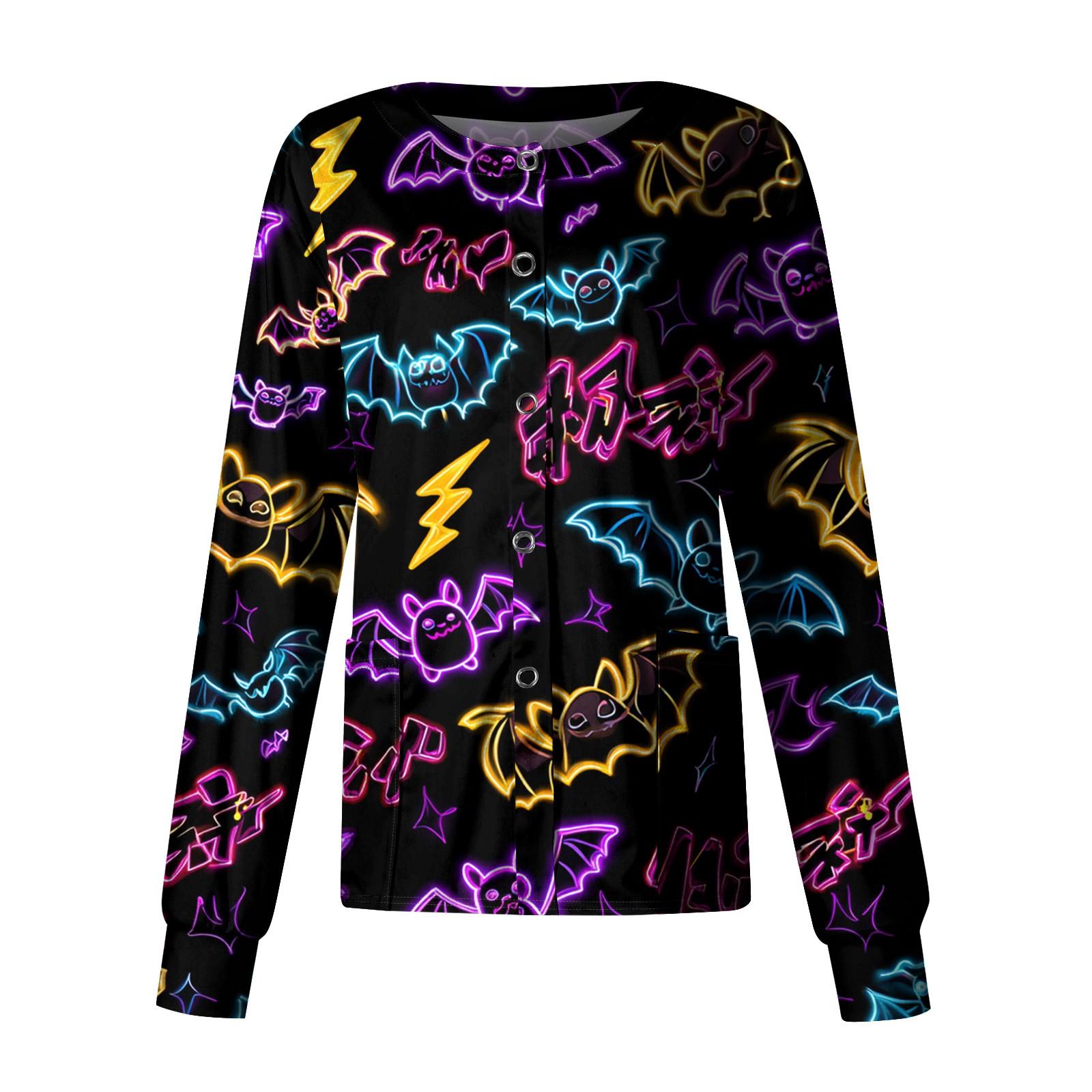 

Women s Casual Long Sleeve Single Breasted Printed Dry-nurse Top XL чорний