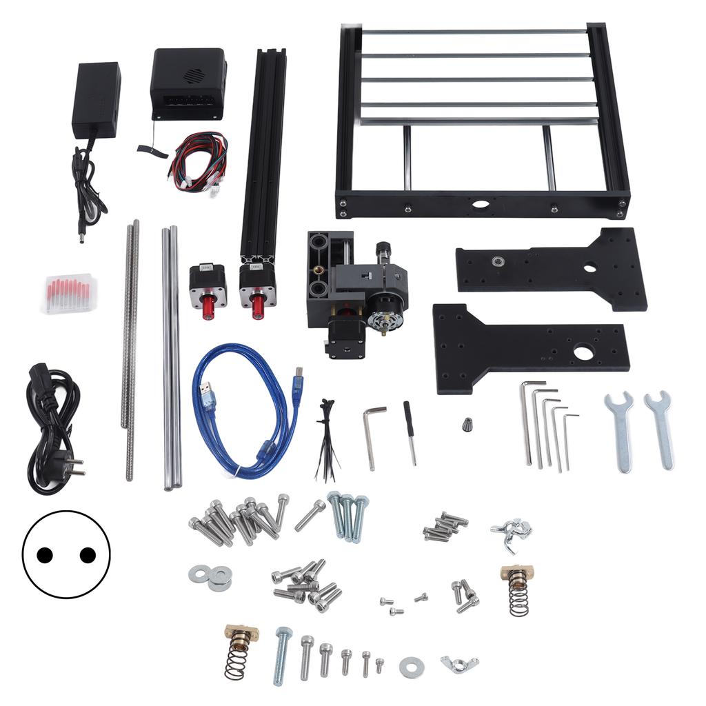 Gravator CNC 3 Axe Control GRBL Mașină de Gravat Control Manual Mașină de Sculptat Lemn 100‑240V Stecher UE