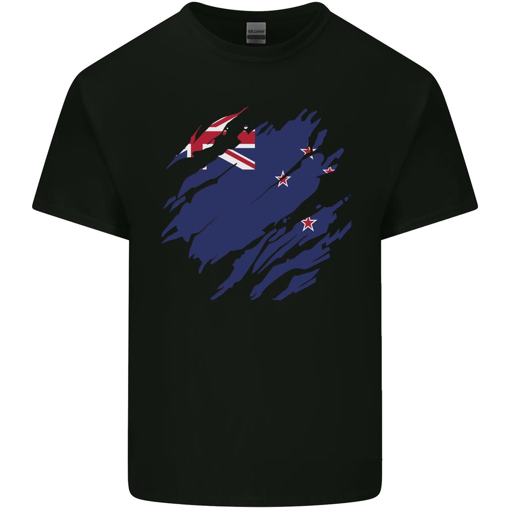 Torn New Zealand Flag Zealander Kiwi Day Unisexs Light Cotton TShirt