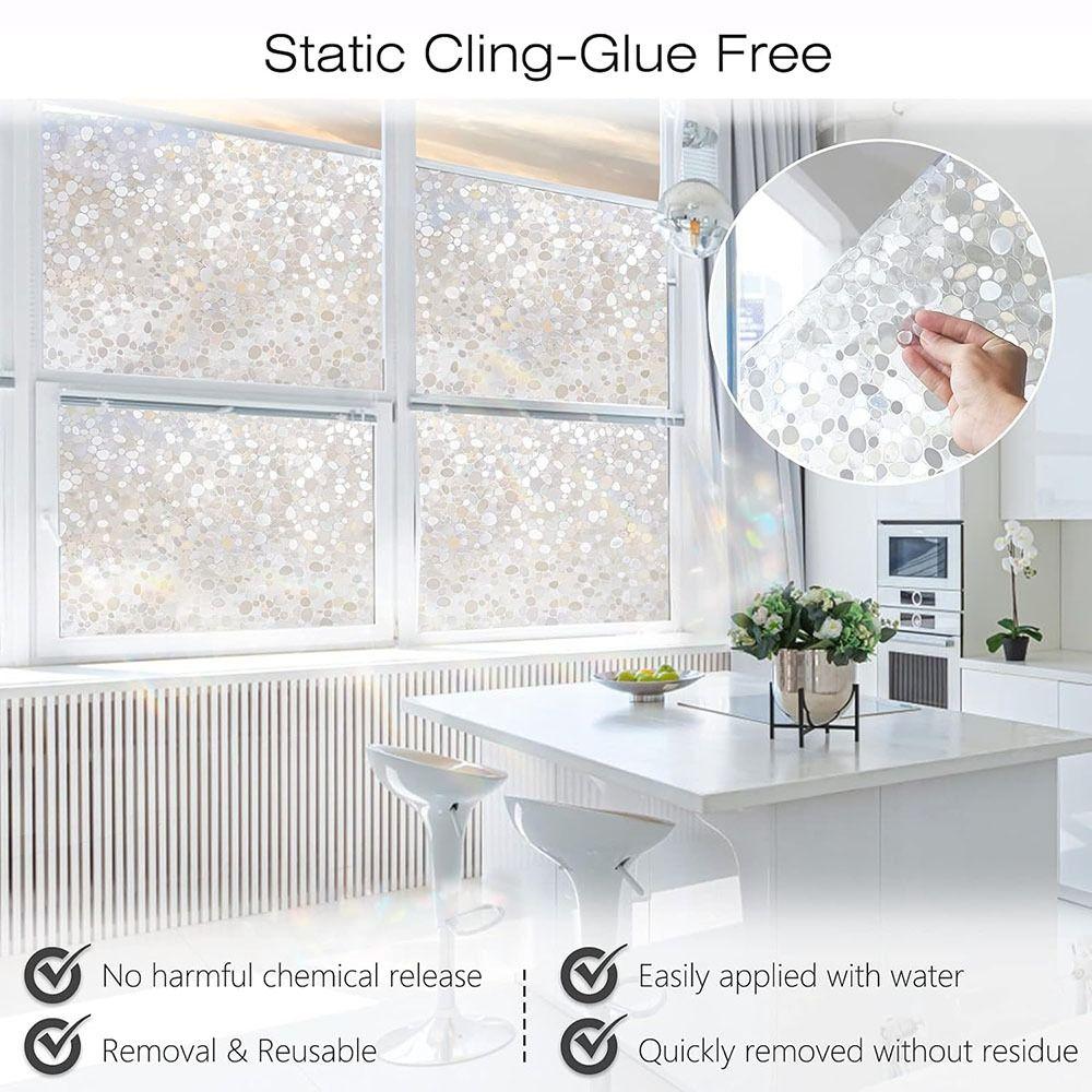 Removable Glass Window Film Static Cling Window Stickers New Window Privacy Film  Glass Windows