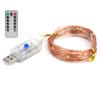 LED Remote Control String Light 8 Modes USB Powered 33ft/100LED Copper Wire String Light