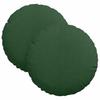 Seat Cushion 2 Pcs Dark Green Ø30 X 13 Cm Corduroy Fabric