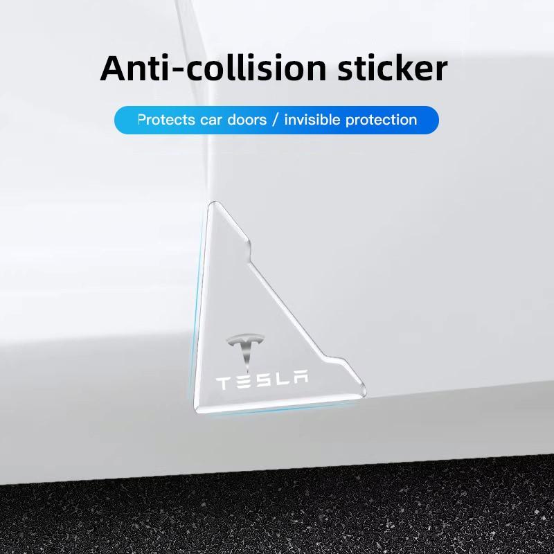 Car Door Corner Anti-collision Cover Anti-Scratch Protection Sticker For Tesla Model 3 Y S X SpaceX Cybertruck Juguete