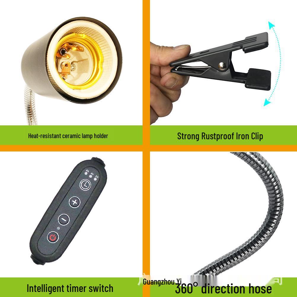 Eisenklemme Verstellbarer Reptilien-Heizlampenhalter mit UVB/UVA Schildkröten-Sonnenplattform