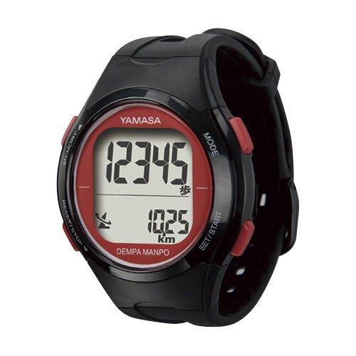 

Yamasa DEMPA MANPO TM-500B/R Мужские и женские радиоуправляемые цифровые часы-шагомер, 43 мм, черно-красные, для ходьбы и прогулок, наручные часы для th