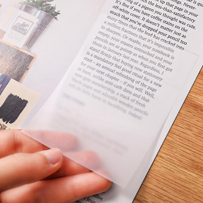 50 Sheets Colorful Waterproof PET Transparent Memo Sticky Note Paper Daily To Do It Check List Paperlaria School Stationery
