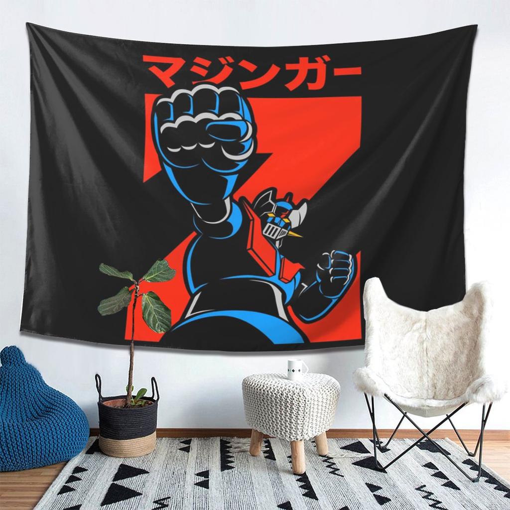 Mazinger Z Goldorak Actarus Grendizer Mask Tapestry Wall Hanging Aesthetic Home Decoration Tapestries for Dorm Room