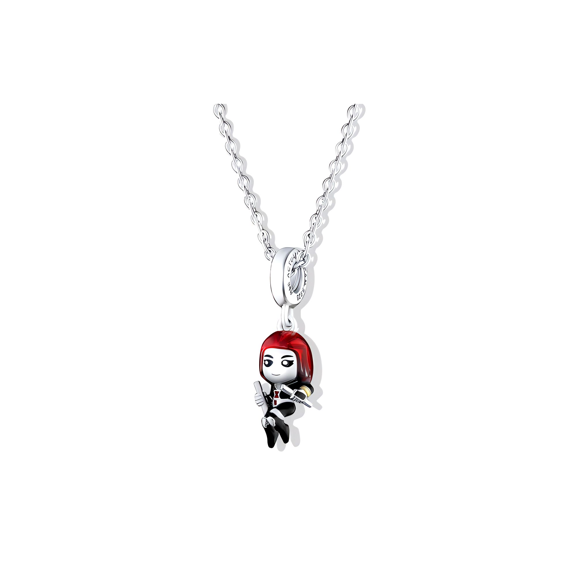 

Pandora Avengers Black Widow Necklace Set 925 Silver Women necklace ZT2290 40