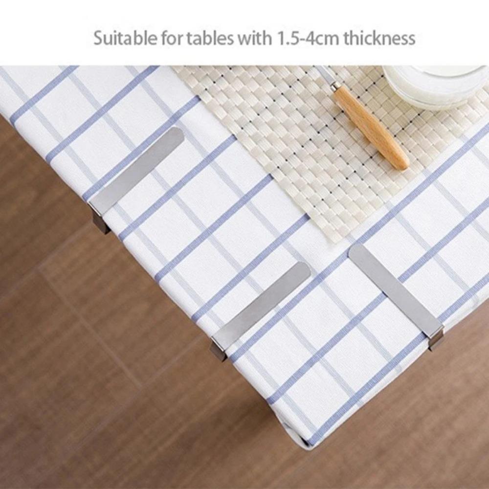 50Pcs Stainless Steel Anti-Slip Tablecloth Clamp Non-slip Securing Holder Wedding Camping Promenade Table Cloth Cover Fix Clip