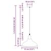 VidaXL Lampe suspendue réglable hauteur E27 gris brillant Ø 31cm métal, éclairage suspendu, éclairage suspendu de cuisine, 4103438