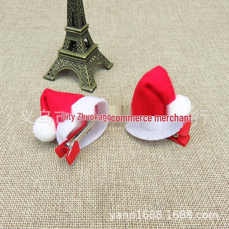 

Children s Christmas Hat Style Hair Clip - Festive Gift & Costume Accessory Removable Horn Style