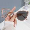 Photochromic Anti Blue Light Glasses Cat Eye Eyewear Women Vintage Blue Light Resistant Eyeglasses Frame Chameleon Spectacles