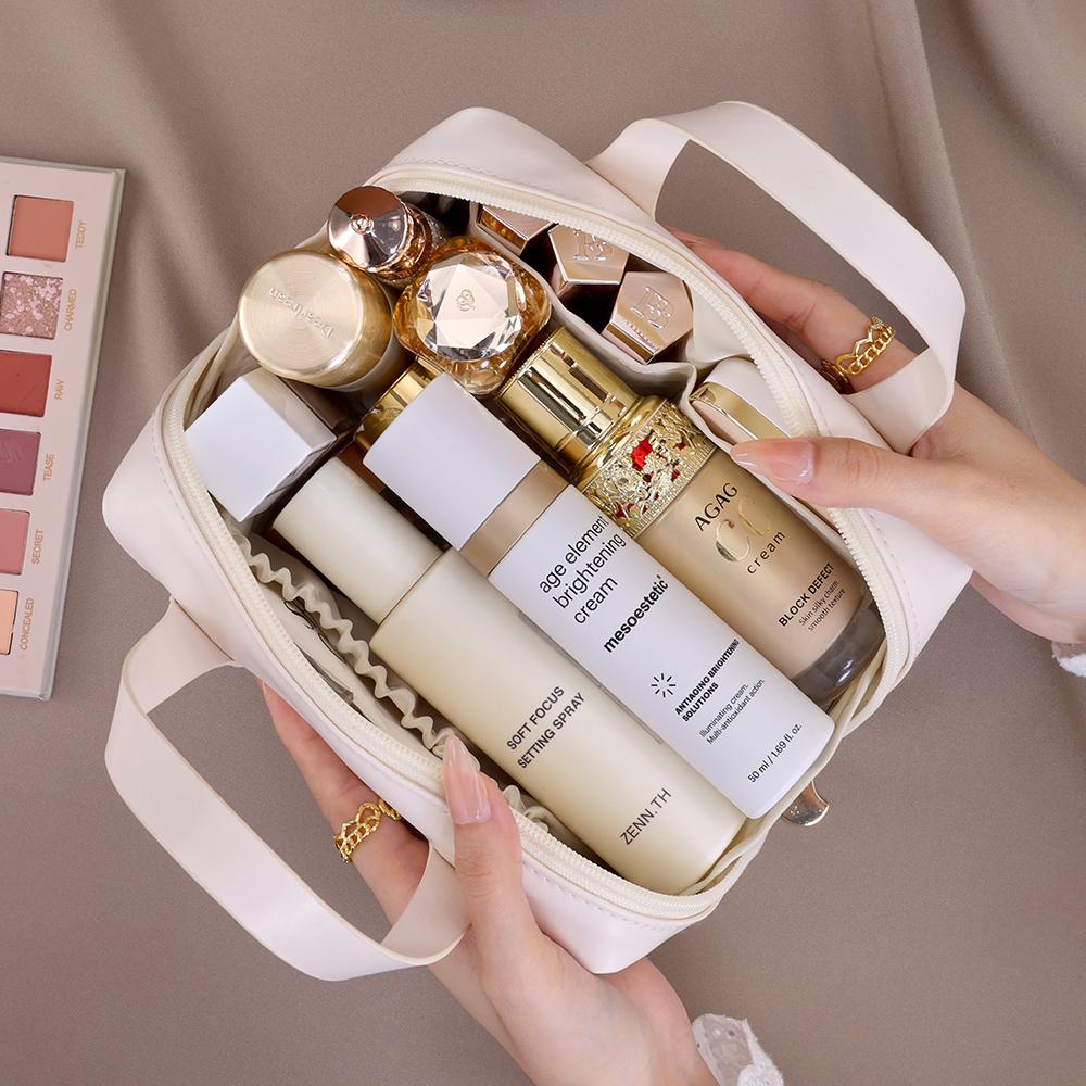 Borsa da Trucco Portatile Piccola Beiying Stile Francese, Multifunzionale e di Alta Gamma per Viaggio, Borsa Portatile da Trucco da Donna