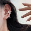 Symphony butterfly texture ear clip ear bone clip niche high-end cold style design trendy earrings