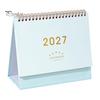 Academic Year Calendar 2027 Desk Calendar, Standing Flip Desktop Minimalist Gold Foil Cover Daily Agenda Monthly Planner, Thick Paper for Note Taking,