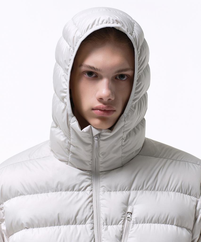 Musinsa Standard [City Leisure] Hooded Light Down Jacket [Stone White]