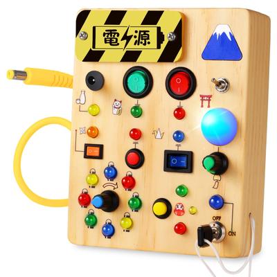 Busy Board Educational Toy 1 Year Old Toy 2 Year Old Montessori Toy Educational Toy 2 Year Old Sensory Board with Switch 19 LED Kids Christmas