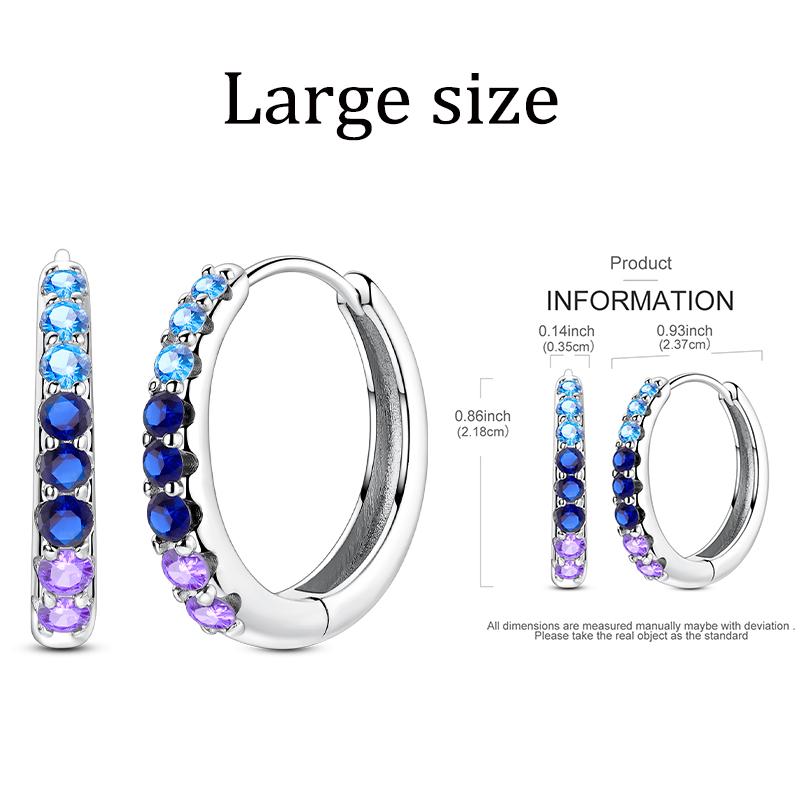 Hoop Earring Copper Original Earring For Woman Star Clover Zircon Pendientes Fine Jewelry