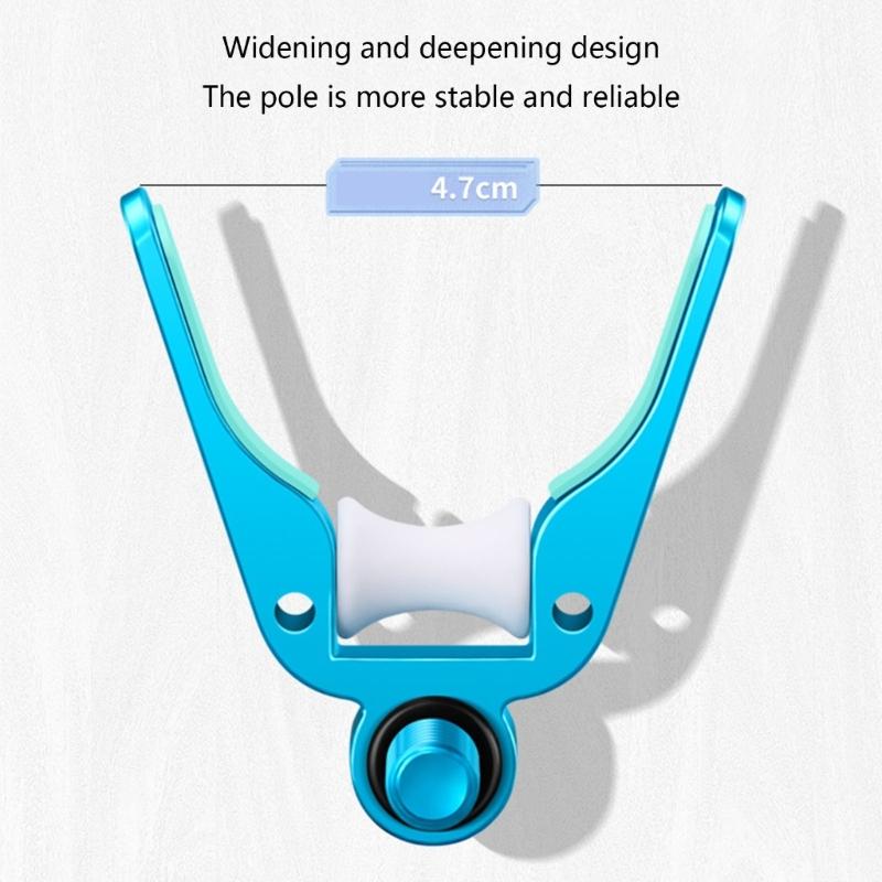 Portable Fishing Rod Holder Automatic Rebounds Fishing Poles Holder Brackets Silicone Pad U Shape Stand Enduring