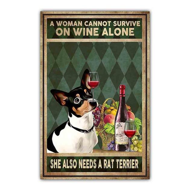 Retro art animal canvas painting lovely dog reading poster slogan wall painting living room bedroom home decoration mural No Frame