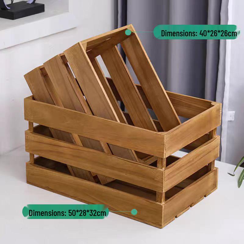 Rectangular Bamboo Bread and Pastry Display Crate