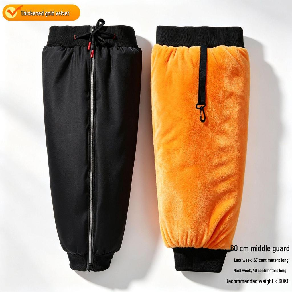Winter Electric Motorcycle Knee Pads: Unisex Windproof, Thick, Warm, Cold Protection for Cycling.