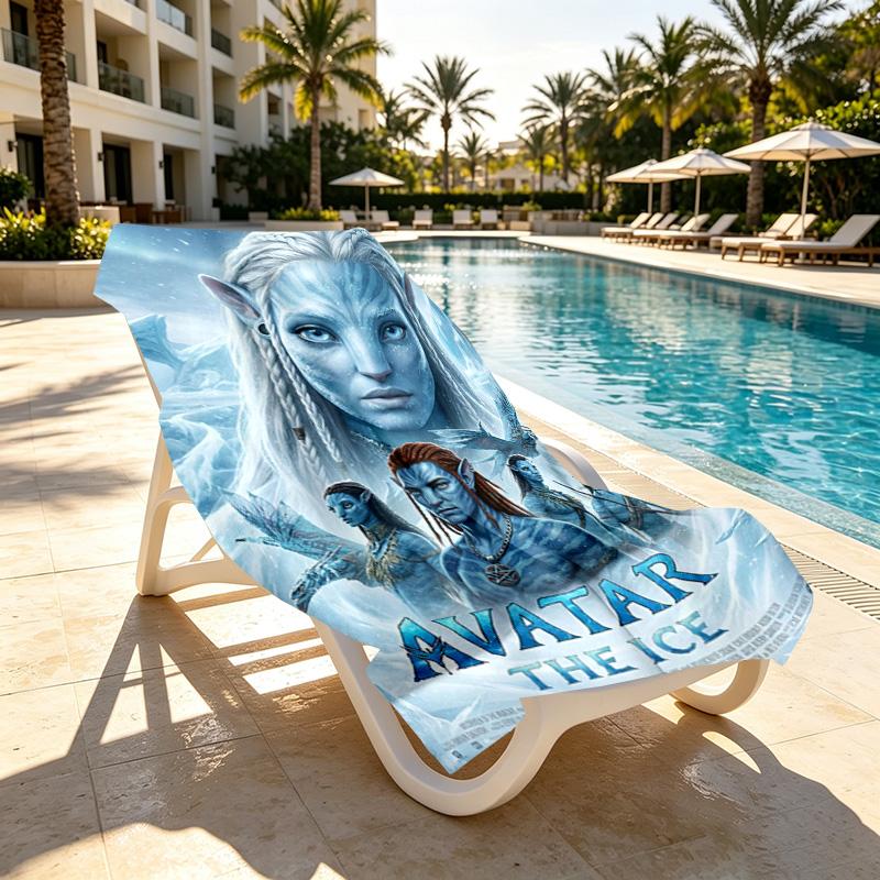 Avatar Print Beach Towel Design, Soft, Lightweight. for Home Bathroom, Spa, Pool, Yoga, Surfing, Camping, Gift for Family, Friend