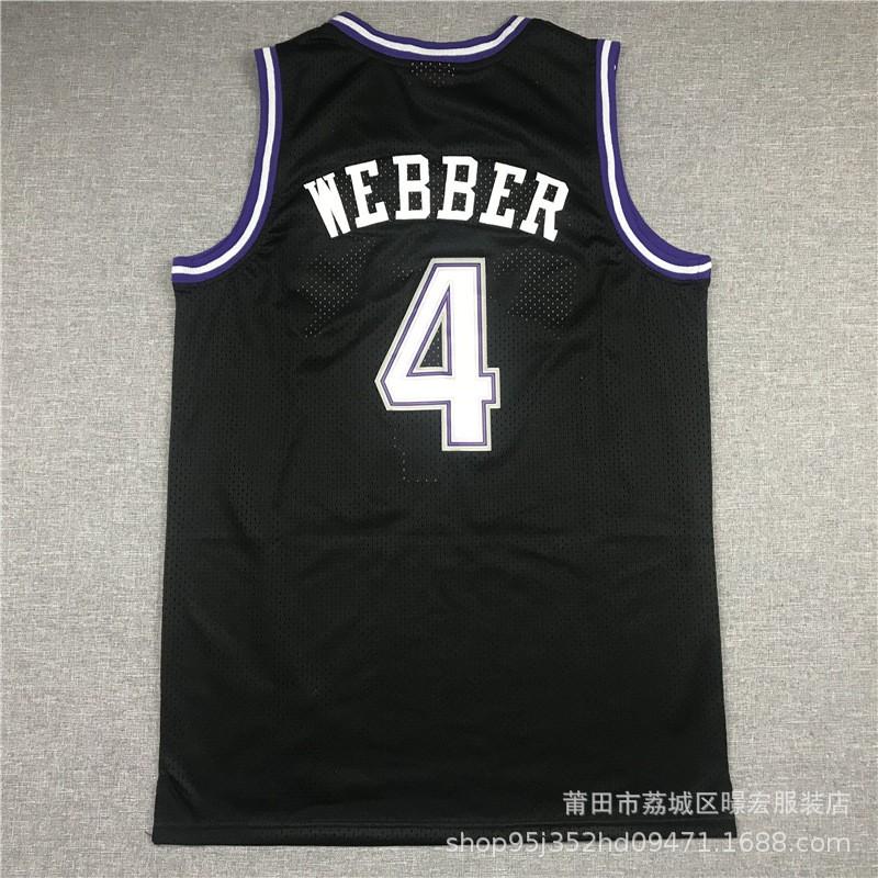 Męska Koszulka do Koszykówki Retro Sacramento Kings Williams 55 Fox 5 Webber 4 Styl Draftu Koszulka Treningowa