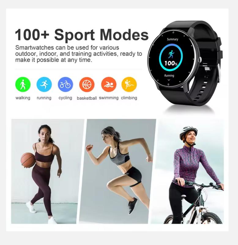2025 Smart Watch Women Men Full Touch Screen Bluetooth 5.2 Call Waterproof Watches Sports Fitness Tracker Factory IP67 ZL02 New