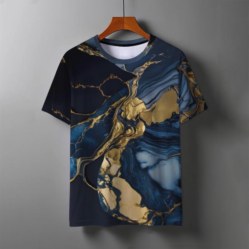 Trendy Men's 3D Cartoon T-shirt Tattoo Bad Girl Print 3D HD Pattern Loose and Comfortable Summer Short sleeved Top
