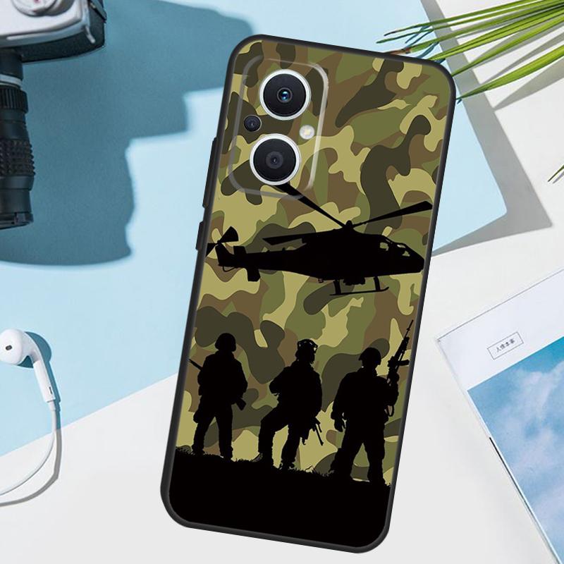 Camo military Army Cover For OPPO Reno 12 F 13F 14F 11F 10 11 13 14 Pro 7 8 Lite OPPO Find X9 X5 X6 X8 Pro Case