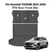 For Hyundai TUCSON 2022-2026 Trunk Mat TPE Rear Seat Backrest Anti Dirty Mat All Weather Waterproof Cargo Liner Trunk Floor Mats