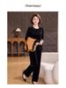 New Chinese-Style Winter Vest Suit: 3-Piece Gold Velvet Set for Middle-Aged Women