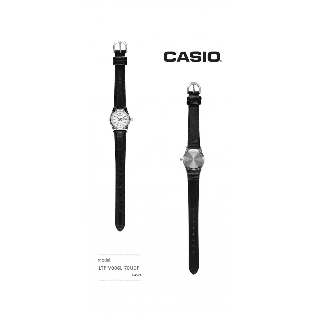 Casio Ltp V006l 7budf  Ltp V006l 7b  Analog Sat Student Dame Lærklokke