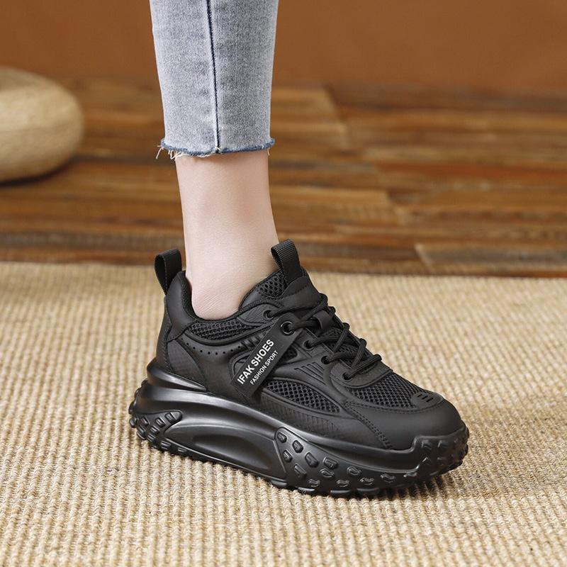 

Обувь для папы, женская весенняя новая обувь из сетки, повседневная спортивная обувь из сетки, маленькие белые туфли, универсальная обувь для путешествий на платформе 39