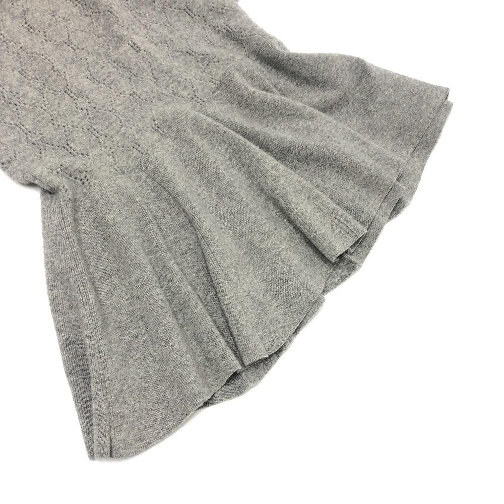 Louis Vuitton Apparel Long Sleeve V-Neck Flare Knit Dress Knit Dress