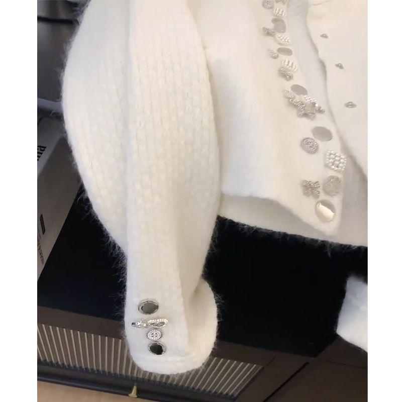 Damjacka i luddigt garn för vår/höst, Långärmad elegant stickad kofta