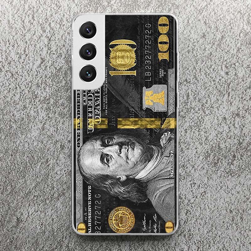 Banknote Dollar Cash Money Print Soft Case for Samsung Galaxy S25 S24 S23 S22 Ultra S21 Plus S20 FE Phone Shell S10 + Pattern Co