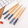 5 Pairs Natural Bamboo Chopsticks Reusable Traditional Handmade Chinese Classic Wooden Chopsticks Sushi Kitchen Tool Hot Pot