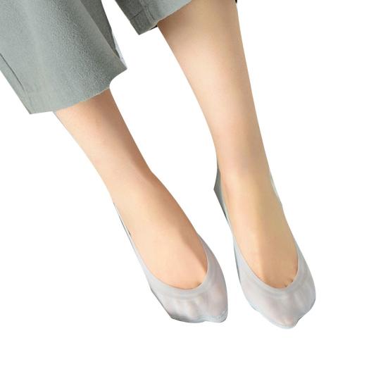Women Low Cut Solid Color Invisible Trainer Ballerina Footsies Soft Boat Socks