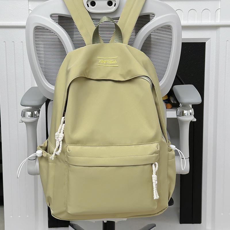 Schoolbag New Japanese Simple College Student Versatile School Bag Junior High School Student Large Capacity Solid Color Leisure Travel Backpack