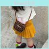 Cute Baby Crossbody Bag For Girls Pu Leather Leopard Pattern With Chain Strap For Daily Use
