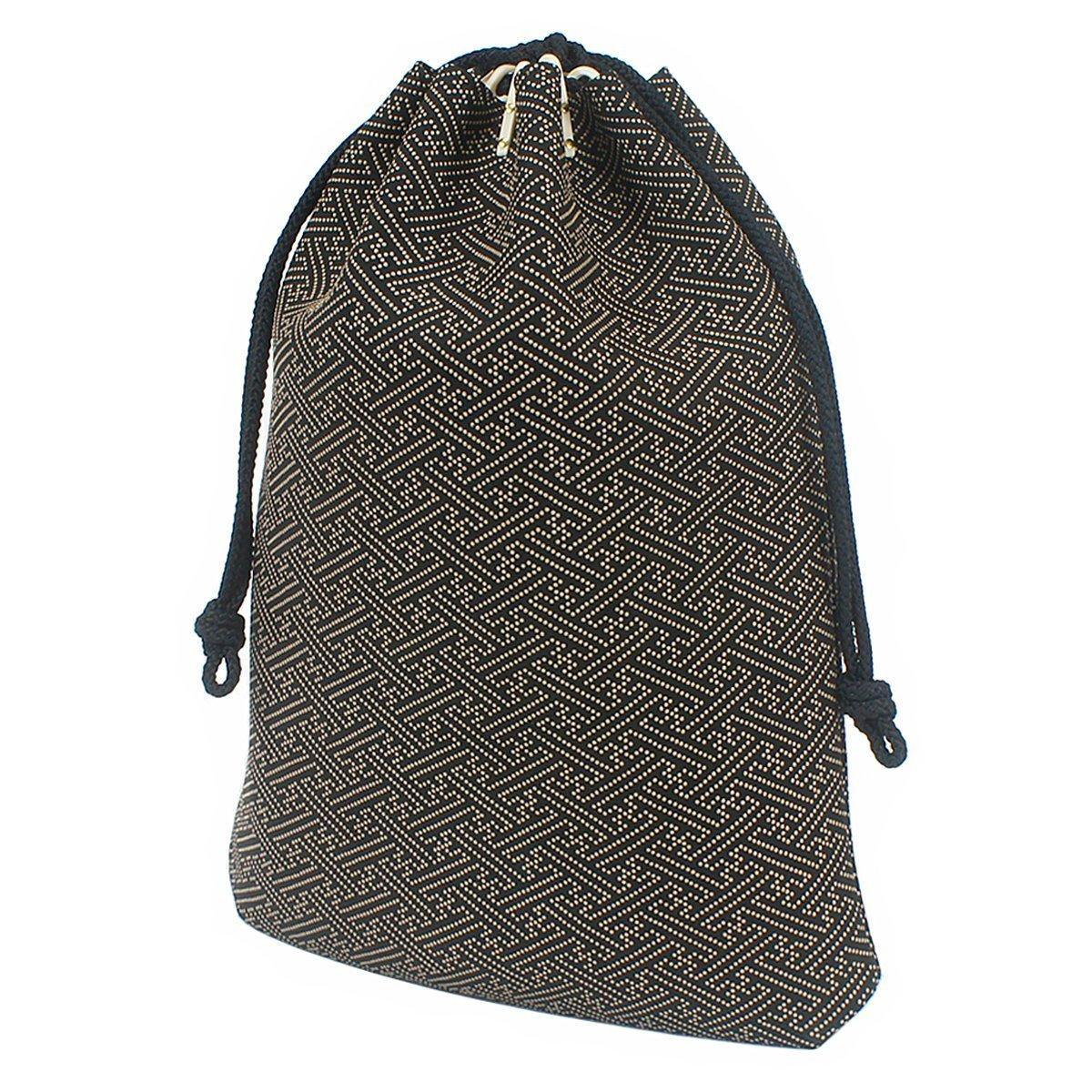 

Сумка Inden зі шнурком, чорним фоном та білим візерунком саая [Indenya], 230 предметів, ластовица, оленяча шкіра, лак, 3007-11-006