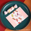 100Pcs/pack Cartoon Printed Handmade DIY Nougat Candy Packaging Oil Papers Milk Taffy Wrapper New Year Holiday Party Decoration
