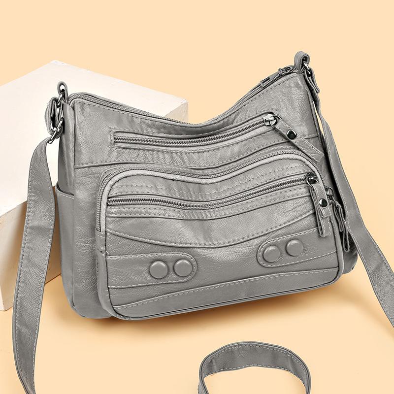 Middle-aged Women's New Style of Mother's Large Capacity Soft Leather Fashionable and Versatile Atmospheric